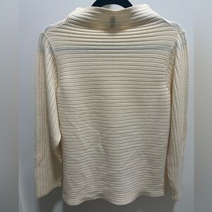Eileen Fisher Cream Ribbed Sweater